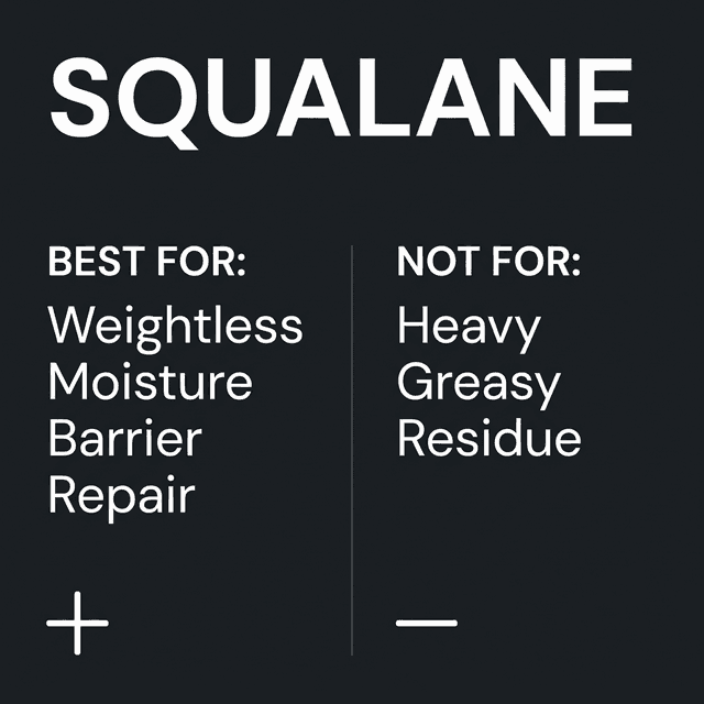 Squalane: best for barrier repair and moisture locking